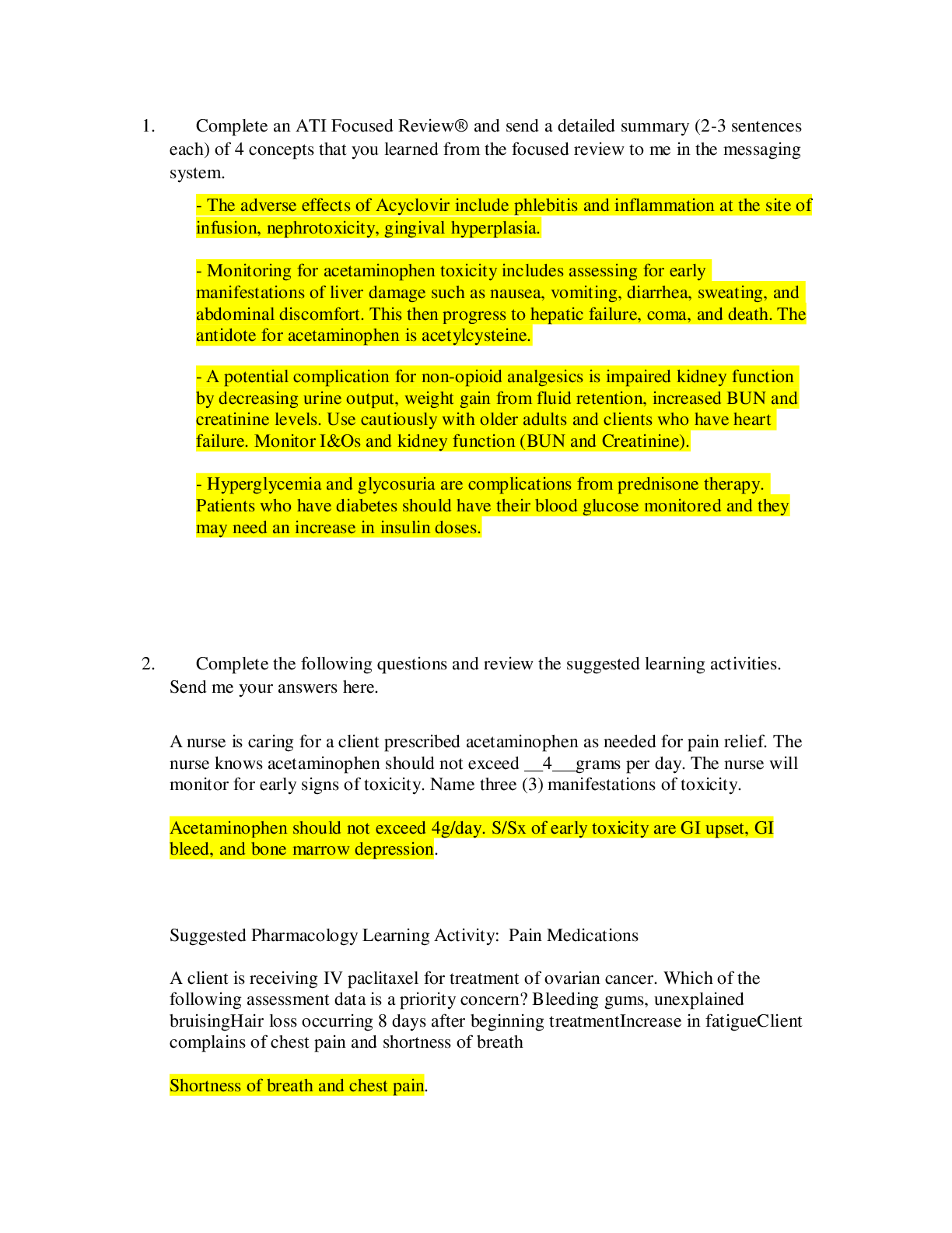 Preview image for ATI Focused Review And send A Detailed Summary.LATEST 2022-2023